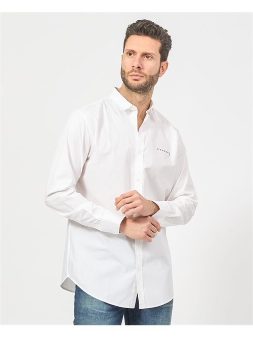 Chemise Richmond X pour homme avec logo sur la poitrine RICHMOND X | UMP25340CAWHITE